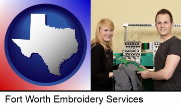 embroidery services company employees in Fort Worth, TX