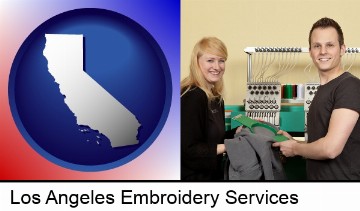 embroidery services company employees in Los Angeles, CA