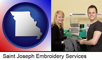 embroidery services company employees in Saint Joseph, MO