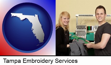 embroidery services company employees in Tampa, FL